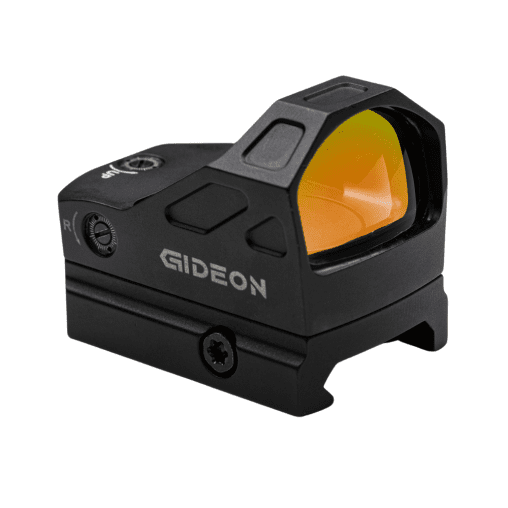 Front side view of Gideon optics Alpha red dot sight